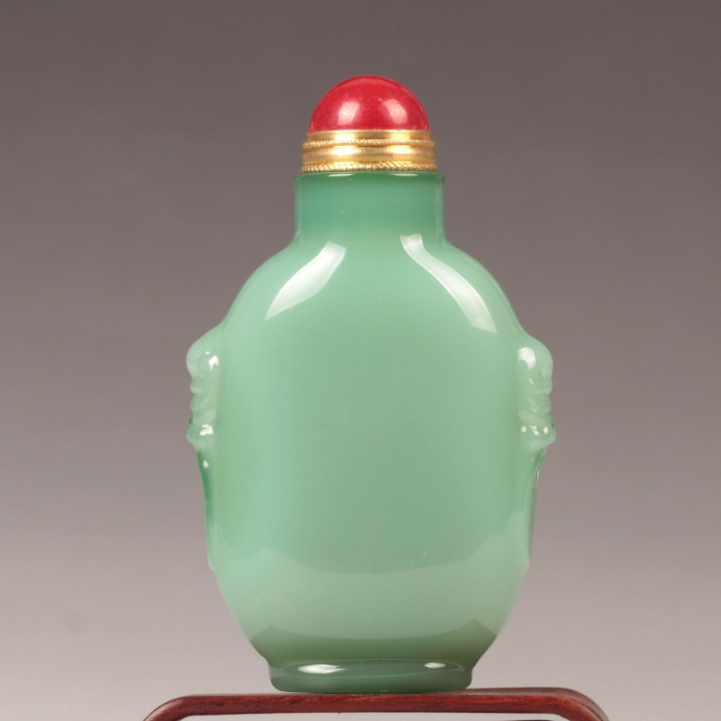 Decorative Mirror - Hand‑Blown Glass Snuff Bottle Colored Glaze