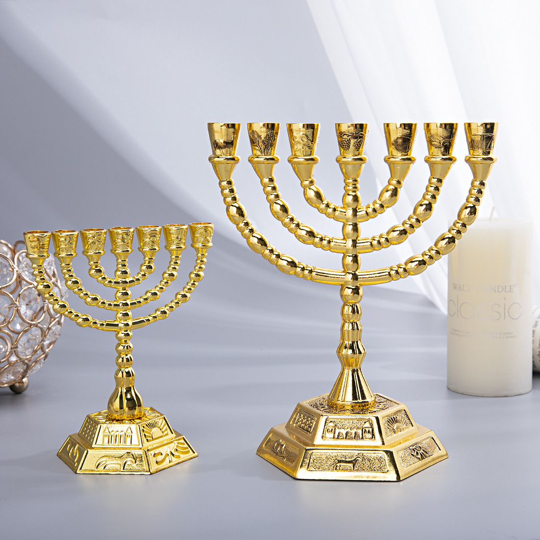 7 Branch Menorah Jewish Home D - Candle Holder Decor recension och pris