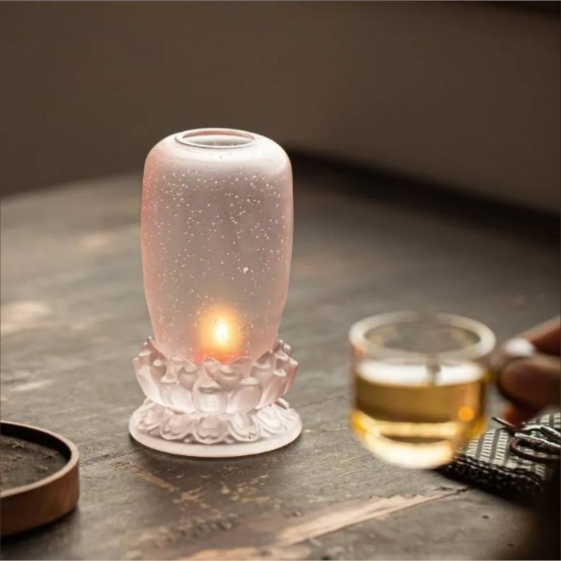 Lotus Glass Candle Holder Shad - Candle Holder Decor recension och pris