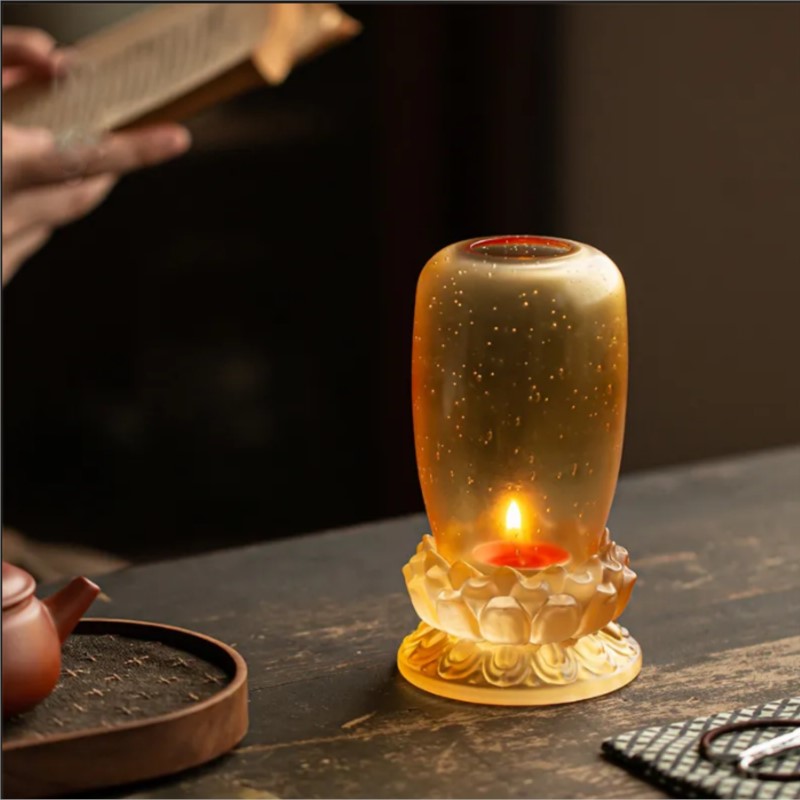 Lotus Glass Candle Holder Shad - Candle Holder Decor recension och pris